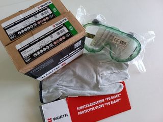 LOTE 50 DISCOS WURTH Y EPI GAFAS Y GUANTES