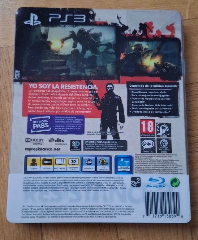 RESISTANCE 3 - EDICIÓN ESPECIAL PS3