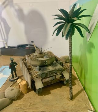 Maqueta tanque aleman+ dos vehículos