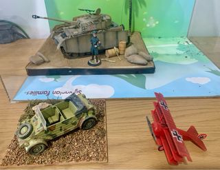 Maqueta tanque aleman+ dos vehículos