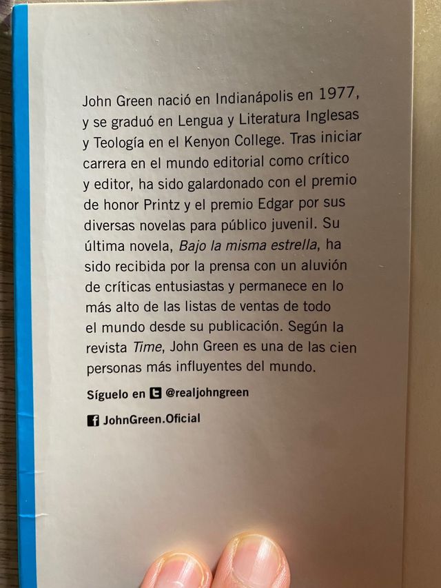 Libro - Bajo La Misma Estrella - Jhon Green