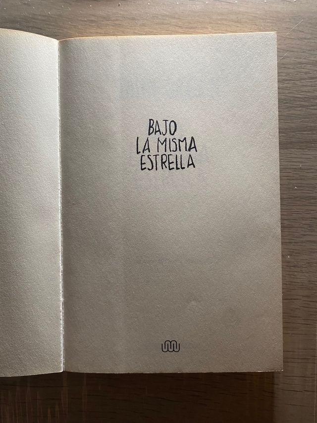 Libro - Bajo La Misma Estrella - Jhon Green
