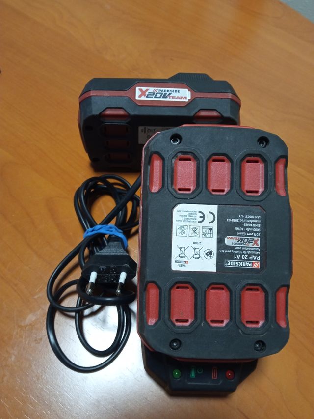 Lote de dos baterías y cargador 2OV.