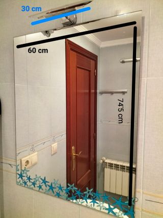 Espejo baño y aplica luz