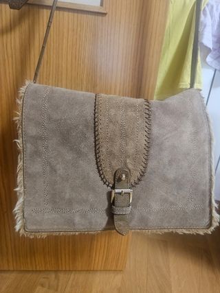 Bolso antelina con pelo