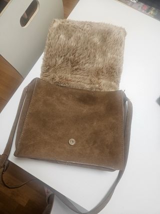 Bolso antelina con pelo