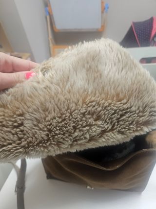 Bolso antelina con pelo