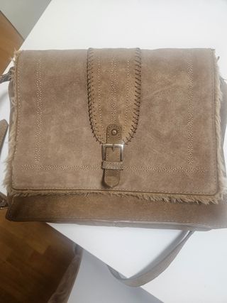 Bolso antelina con pelo
