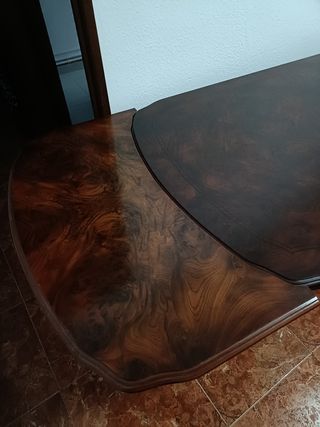 Mesa vintage de madera extensible