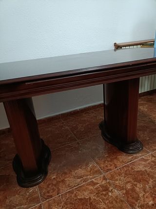Mesa vintage de madera extensible