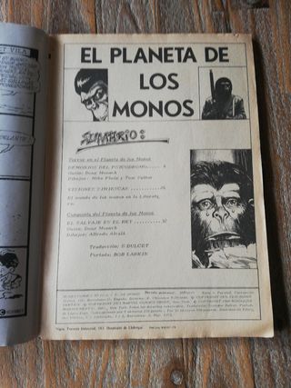 3 comics el planeta de los monos.