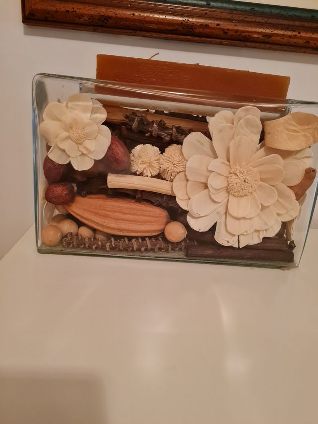 Centro de flores secas