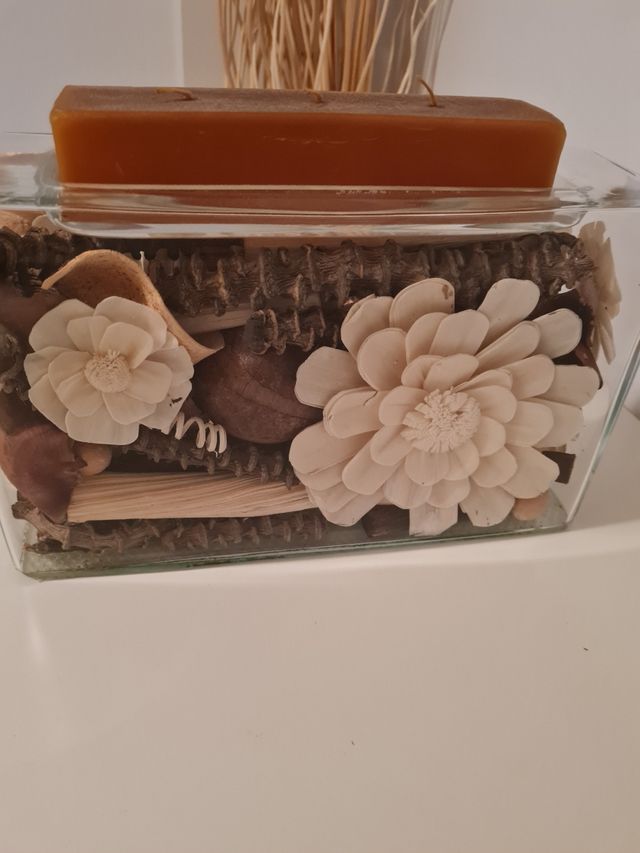 Centro de flores secas