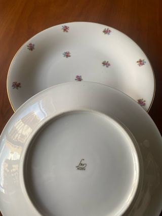 PLATOS ANTIGUOS PORCELANA FRANCESA LIMOGES