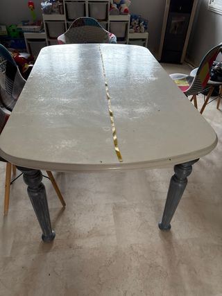 Mesa comedor salón extensible vintage restaurada