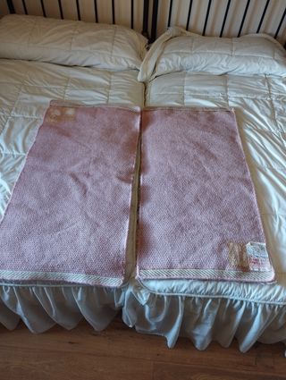 2 alfombras lana 115x58cm