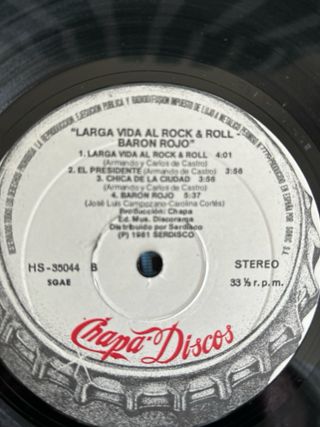 BARON ROJO. Larga Vida al Rock and Roll