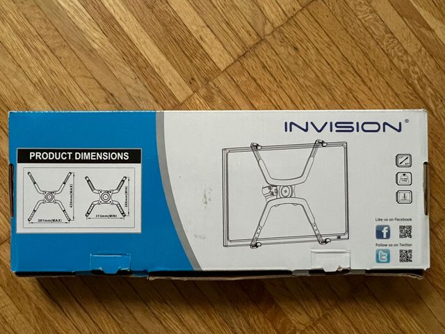 Adattatore VESA 75x75 per TV e monitor sprovvisti