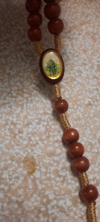 Collana Rosario Francescano in legno 