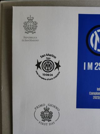Francobolli Inter 2 Stars San Marino FDC