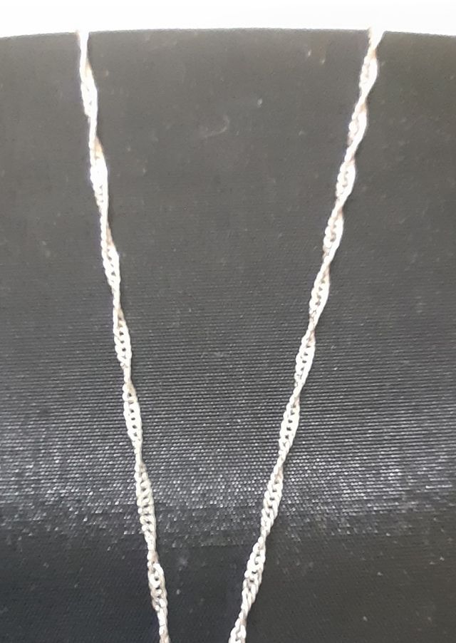 Cadena plata con colgante trebol