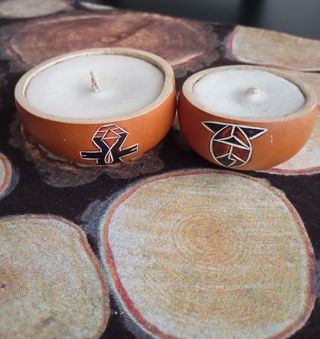 Coppia candele etniche 