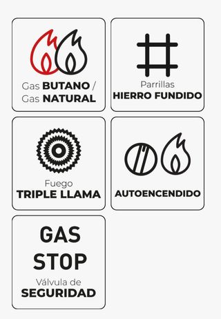 Cristal gas encimera 