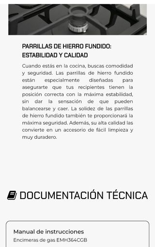 Cristal gas encimera 