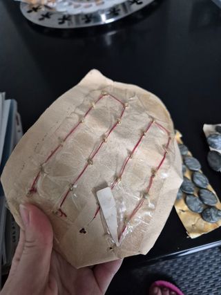 Bottoni vintage anni 70 moirè