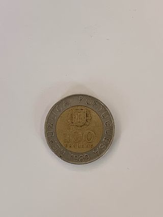 moneta 100 escudos portoghese anno 1989