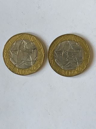 2 monete 1000 lire 1997 1998