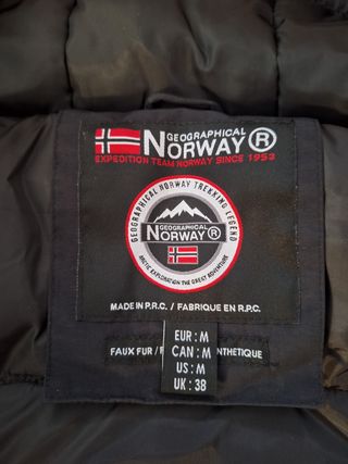 Abrigo Norway Parka negro M-L