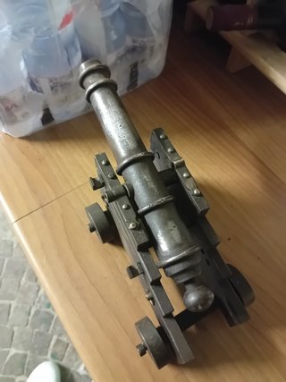 Cannone in bronzo ottonato