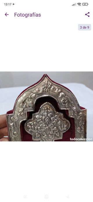 Muy antiguo icono religioso de plata