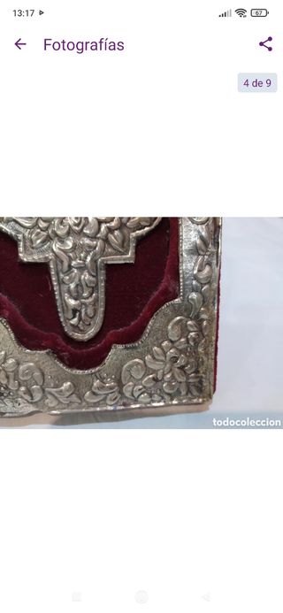 Muy antiguo icono religioso de plata