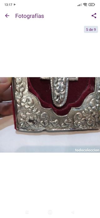 Muy antiguo icono religioso de plata