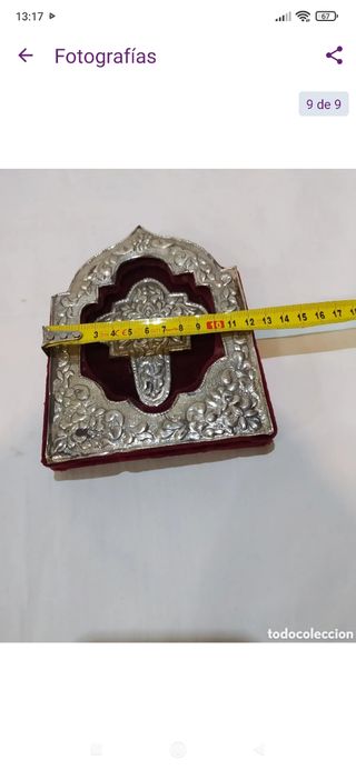 Muy antiguo icono religioso de plata