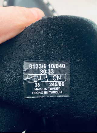 Botas botín motero Zara 38 piel natural