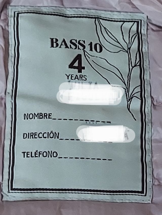 PLUMIFERO LIGERO NIÑA 4 AÑOS BASS10