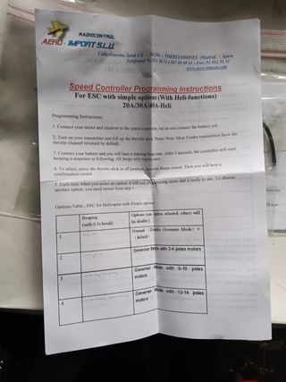 Variadores Radiocontrol 50A Helicóptero