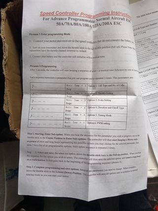 Variadores Radiocontrol 50A Helicóptero