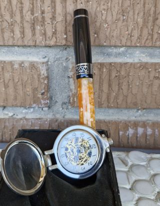 Estuche de Pluma y reloj vintage