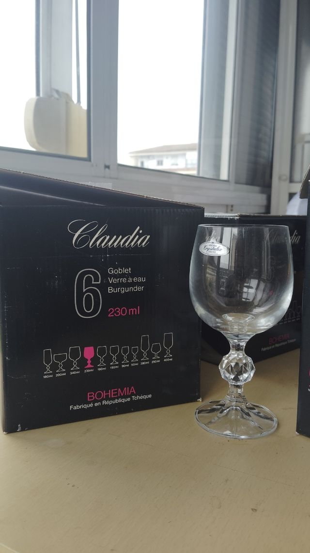 Copas de cristal de bohemia Claudia SIN estrenar