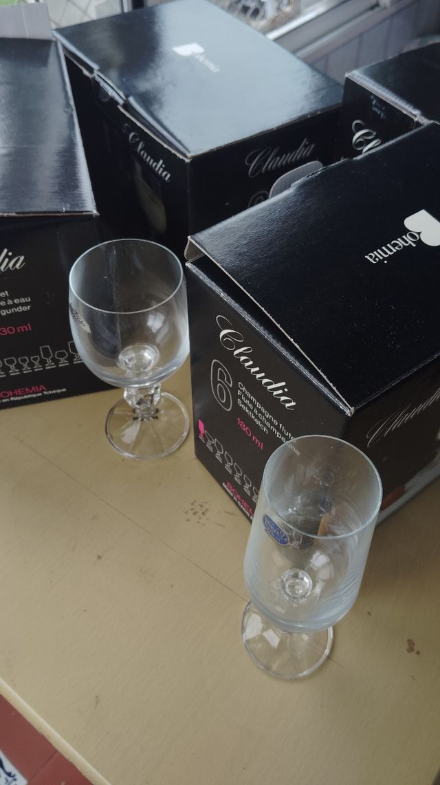 Copas de cristal de bohemia Claudia SIN estrenar