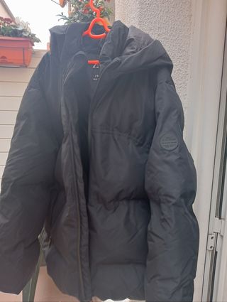 Chaqueta niño plumas negro