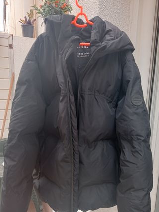 Chaqueta niño plumas negro