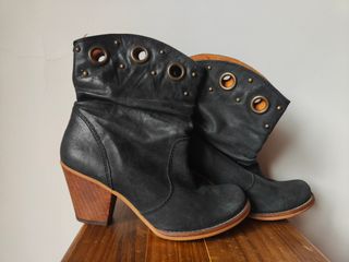 Botín cuero tacones NUEVOS t. 36