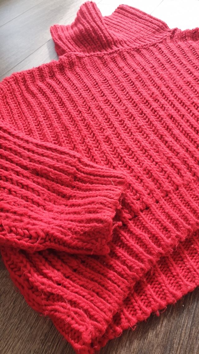 Maglione corto rosso