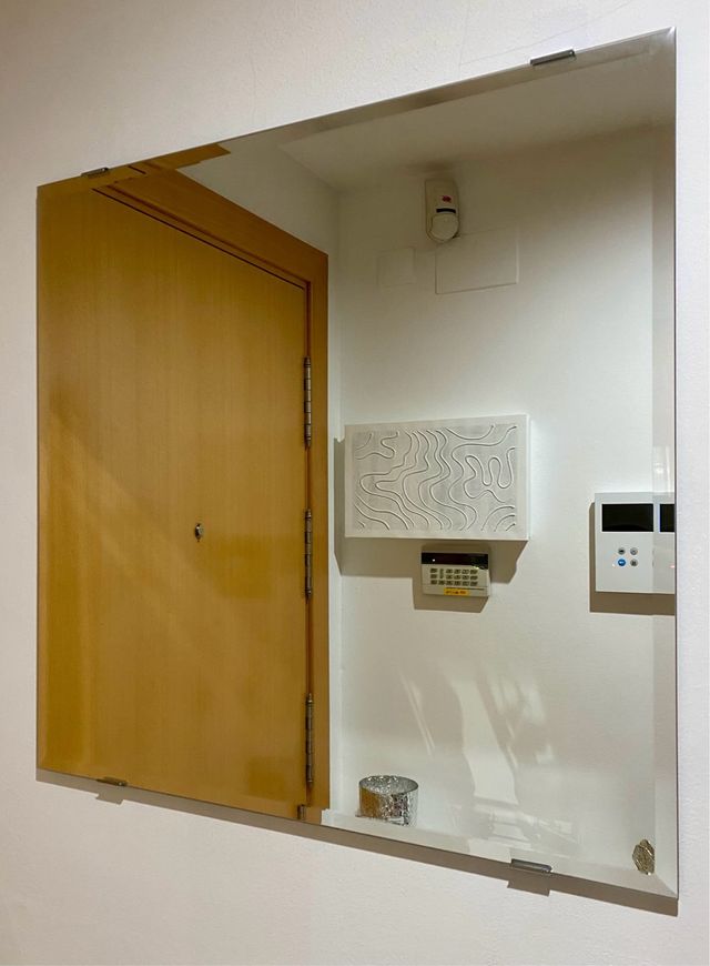 Conjunto de espejo y repisa recibidor