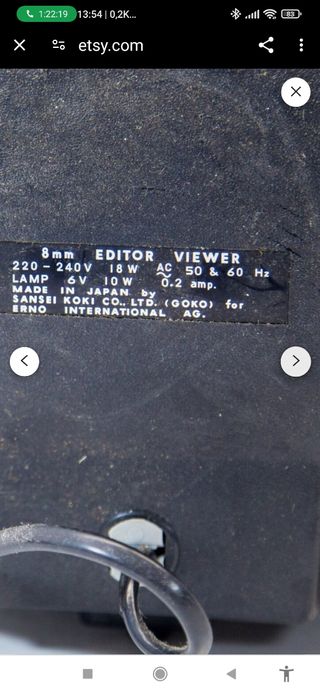 Erno 601 editor visor empalmador 8mm